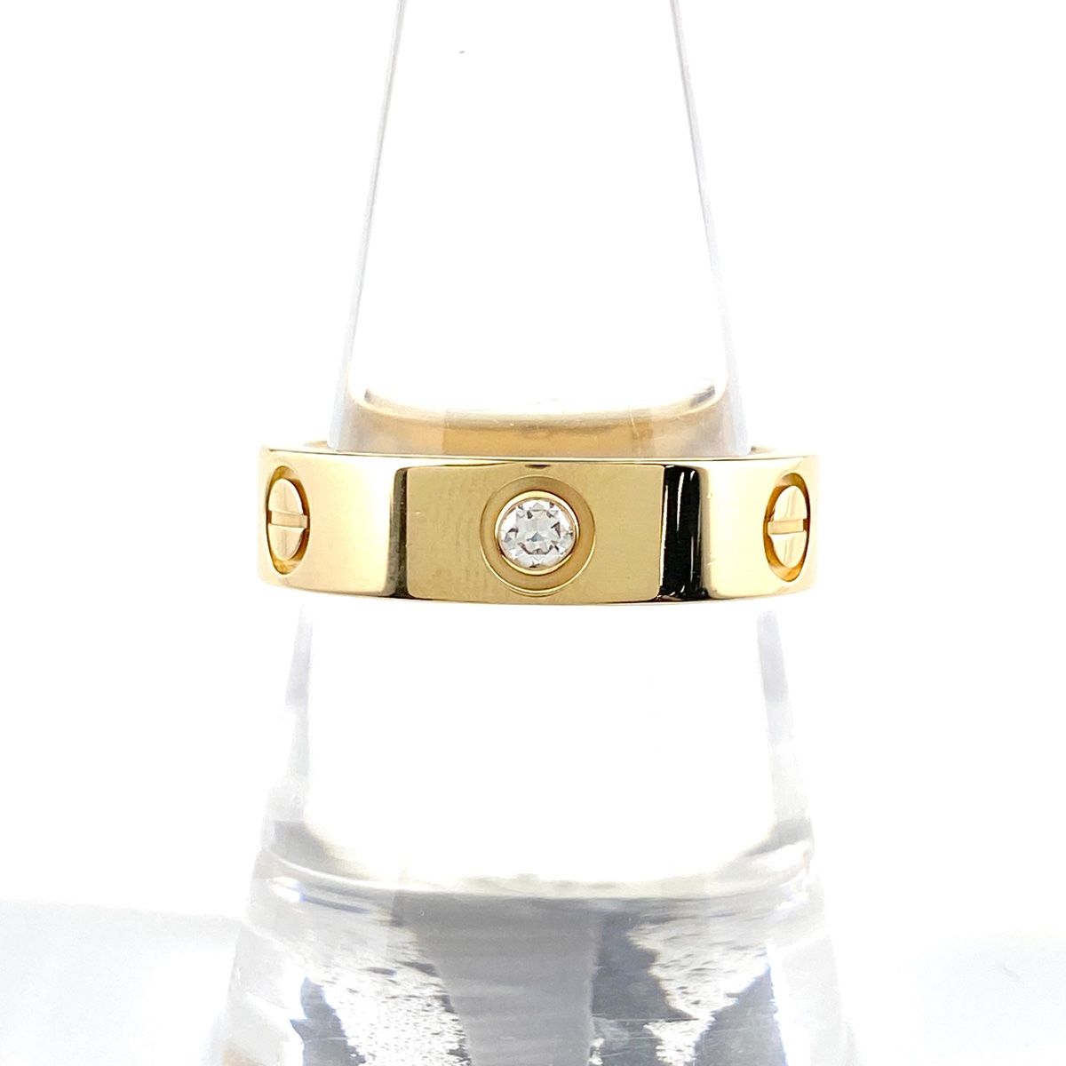 カルティエ ラブチャーム イエローゴールド ハーフダイヤ カルティエ CARTIER ラブチャーム ペンダントトップ 18金 K18
