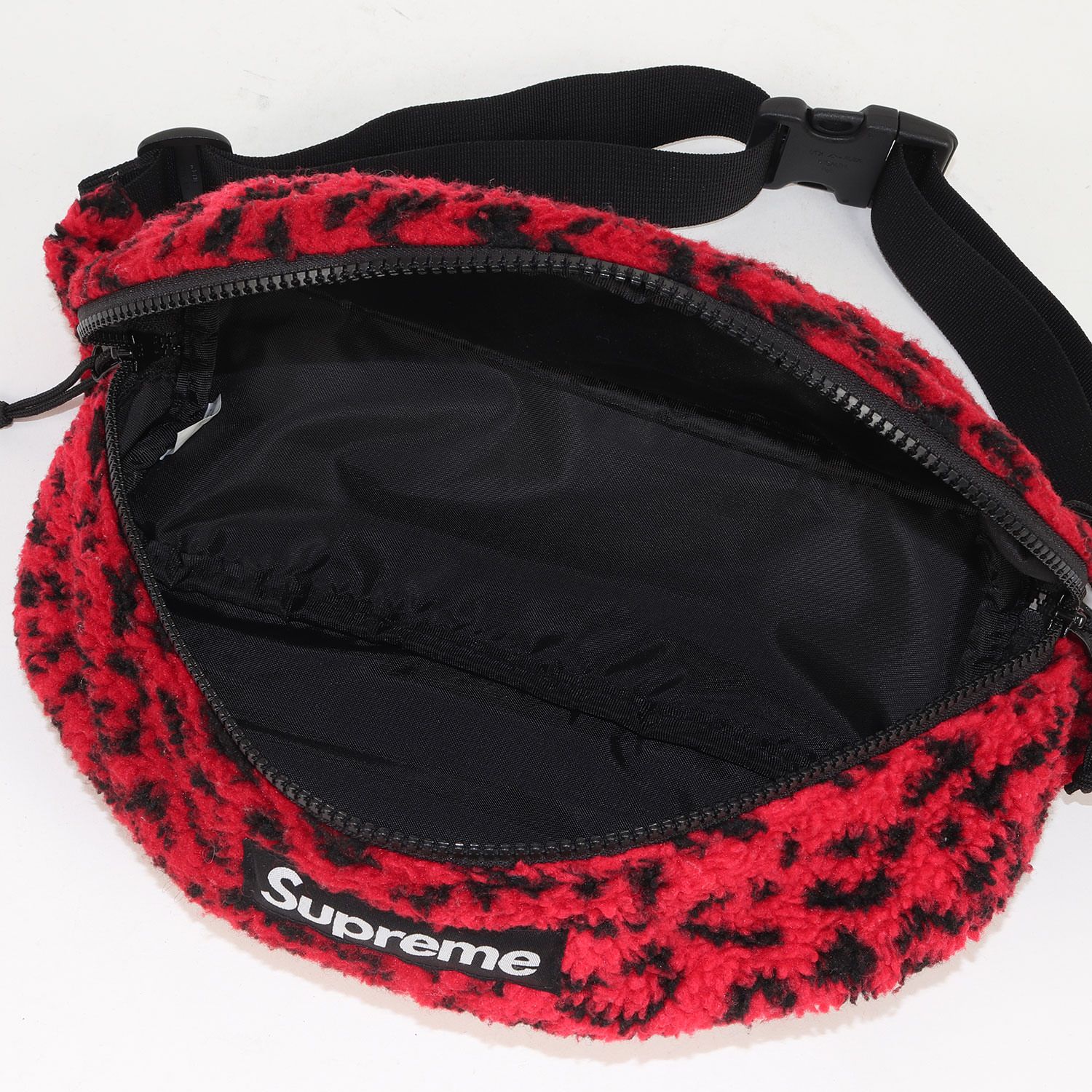 美品 Supreme シュプリーム バッグ レオパード フリース ウエスト
