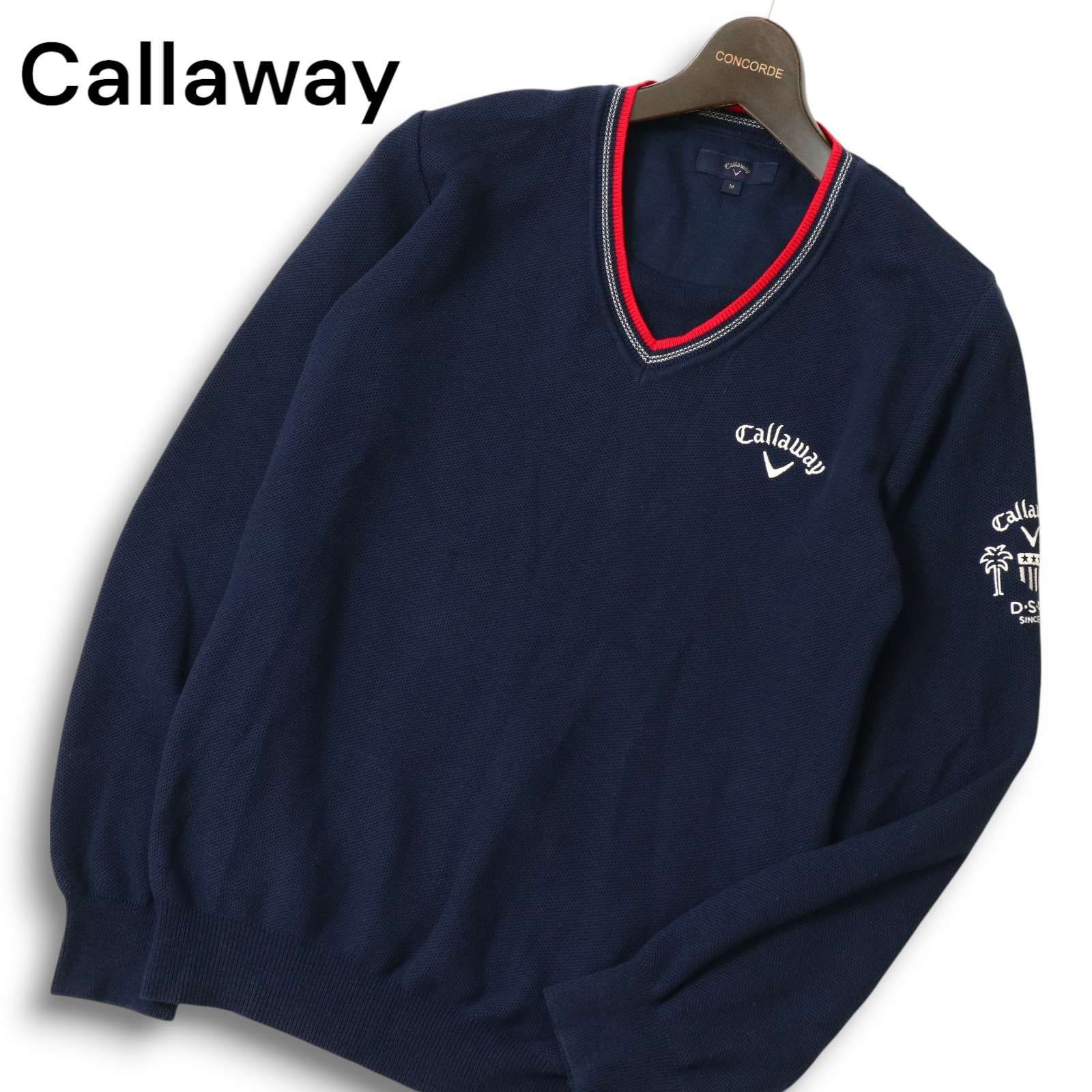 Callaway/キャロウェイ 防風Ｖネックセーター【ネイビー/LL】美品！ Callaway/キャロウェイ 防風Vネックセーター【ネイビー/LL】美