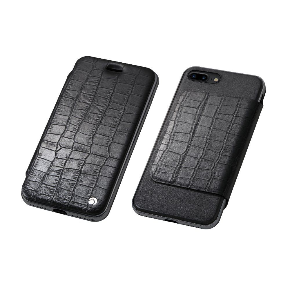 本革ブラック アルミブラック UNIO ケース 用 7Plus 8Plus ディーフ Deff