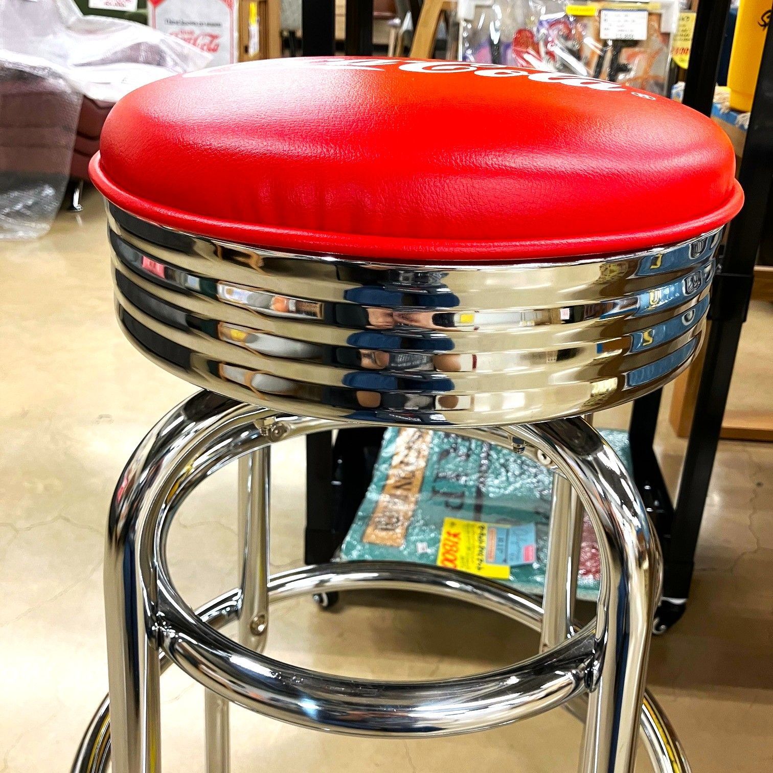 コカコーラハイスツール美品 コカコーラ ハイスツール アメリカンダイナーチェア Coca-Cola
