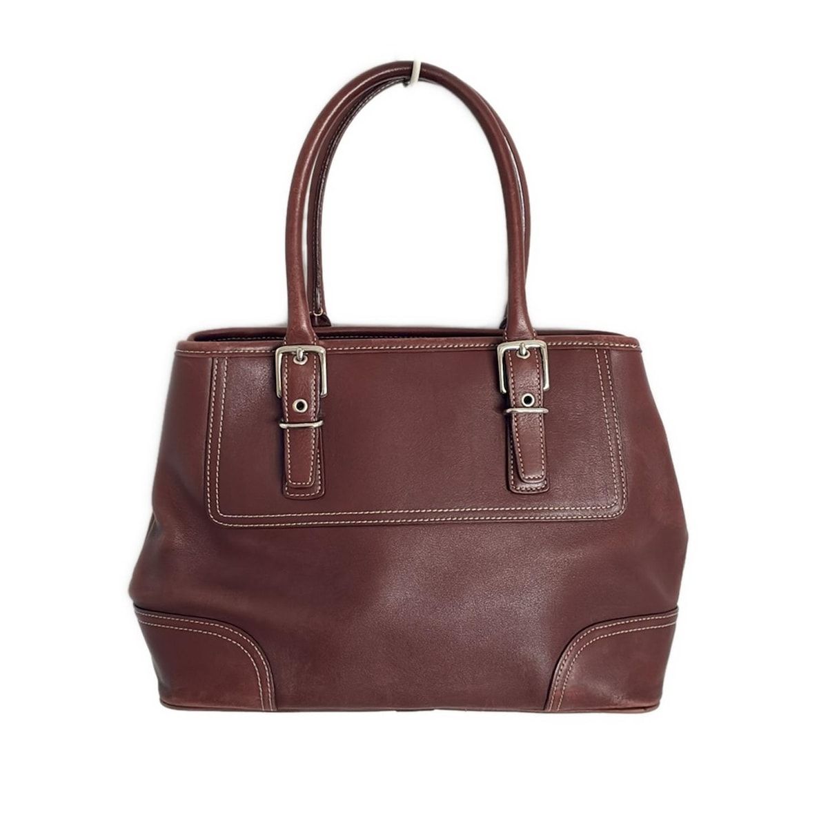 COACH(コーチ) ハンドバッグ - 7555 ブラウン レザー - メルカリ