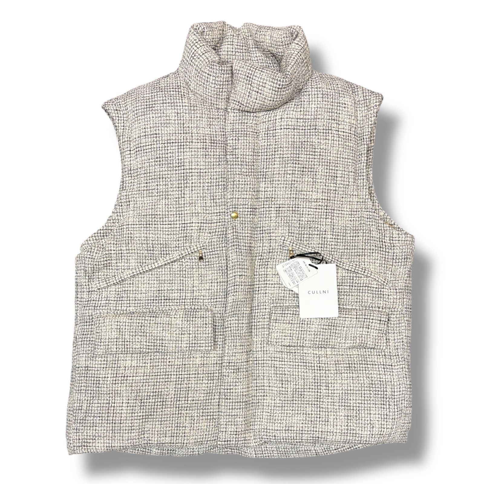 参考上代126500円 未使用品 CULLNI 24AW Butcher Tweed Removable 