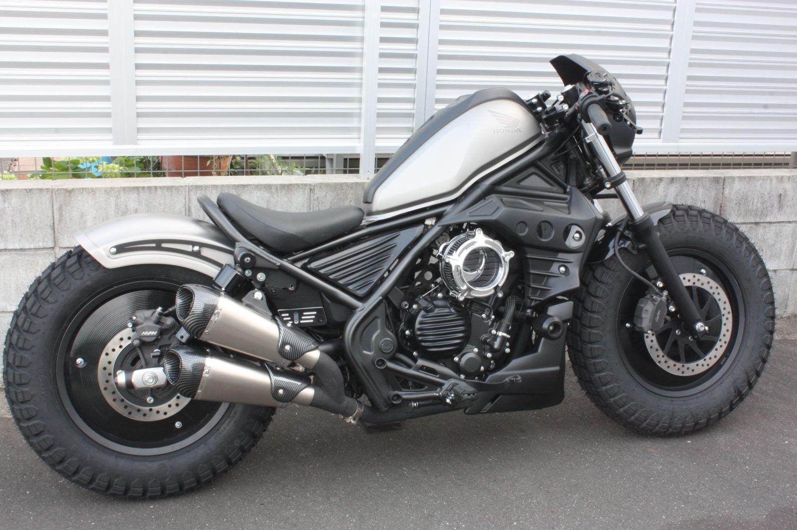 レブル250 ハイクオリティー ダミーエアクリーナー タイプF メッキ 取付説明書付 BRIGHTFACE_UK