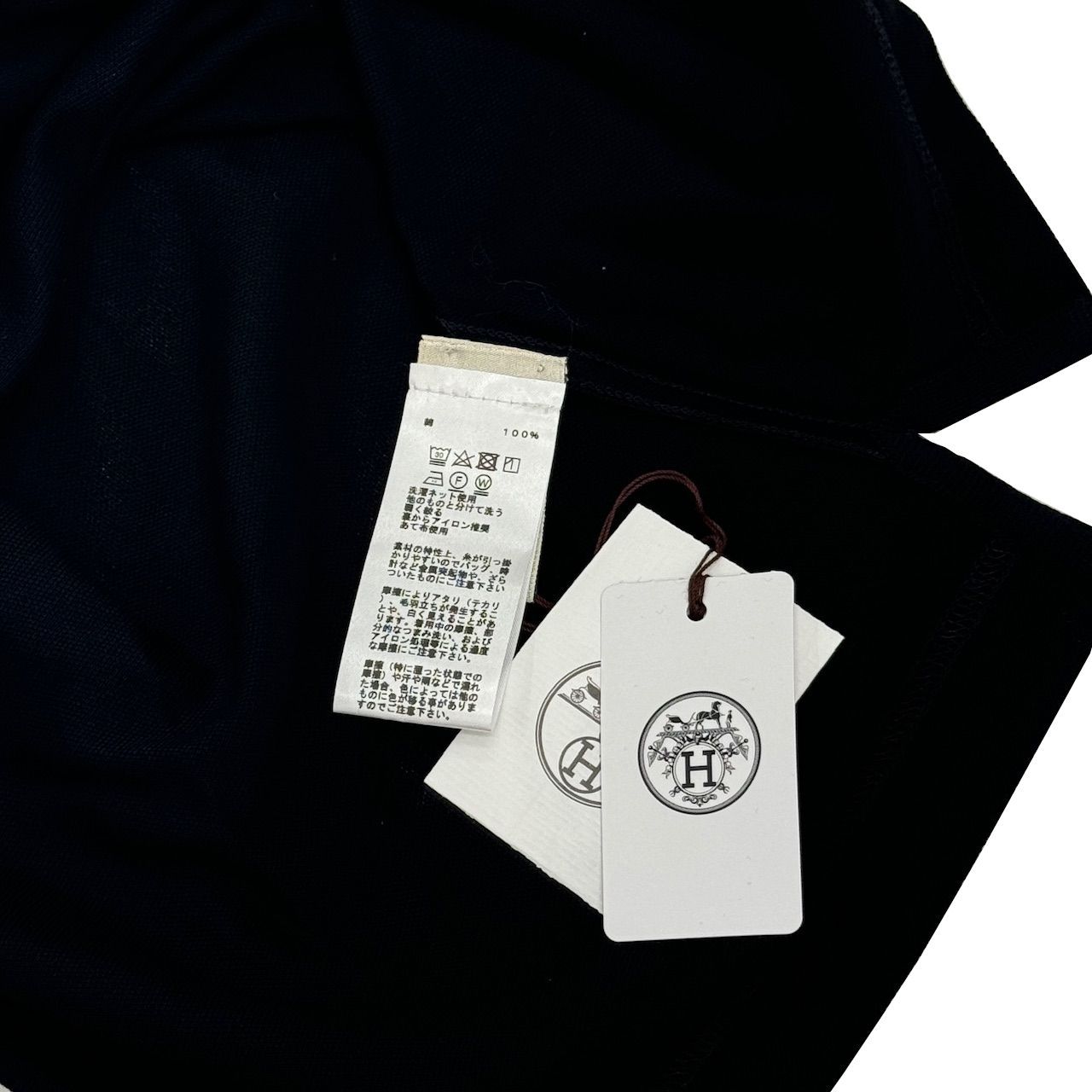 HERMES エルメス ポロシャツ ボタン付 H刺繍 Tシャツ Hロゴ ロゴ 