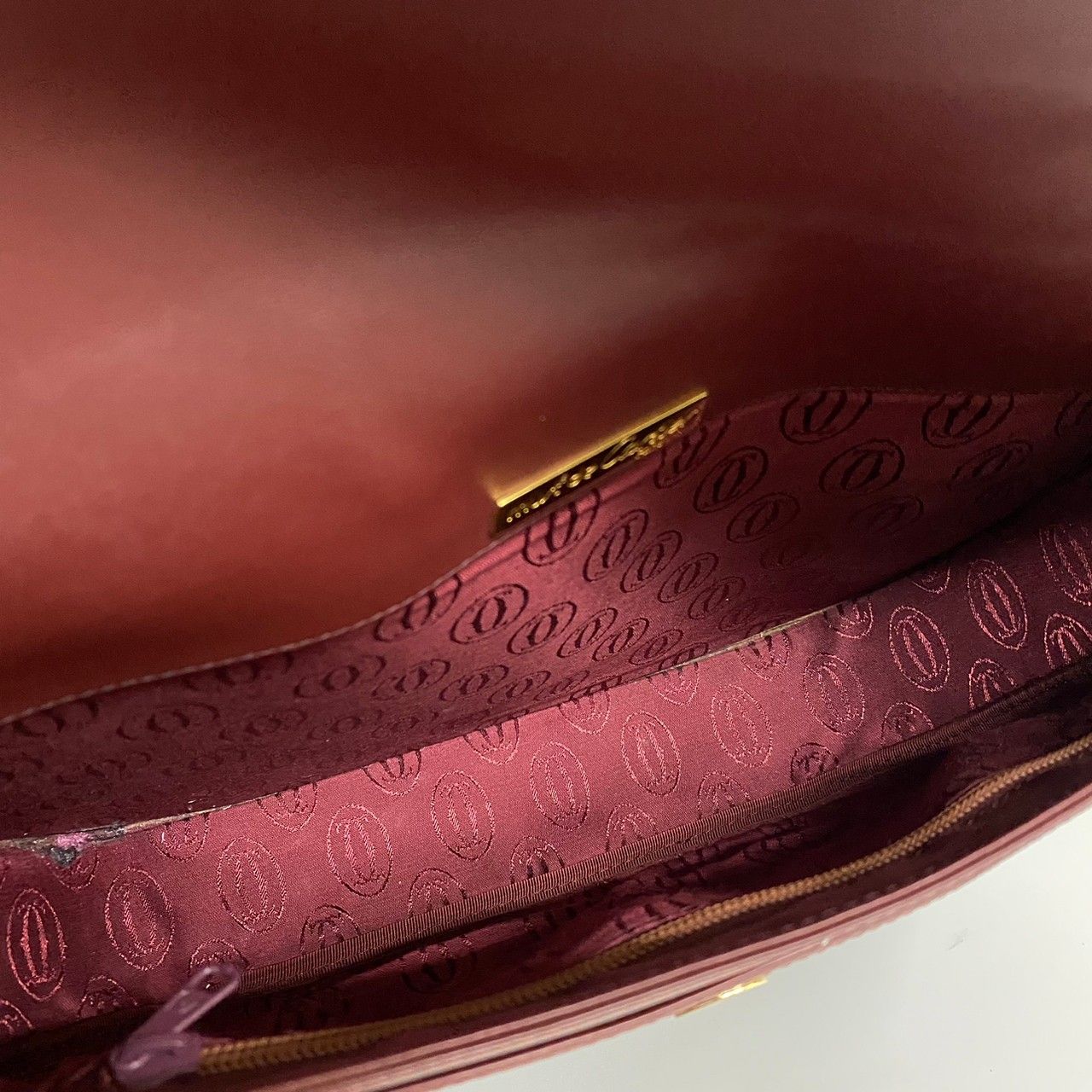 美品 CARTIER カルティエ ヴィンテージ マストライン ロゴ レザー 本革