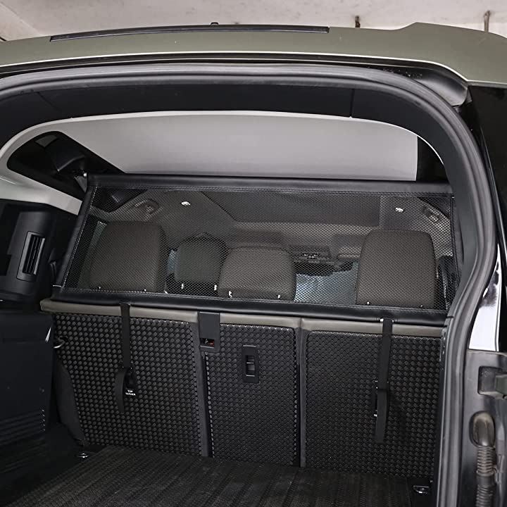  DIYUCAR 車のトランクペットバリアメッシュネット 犬の保護ネット トランクセーフティネット ランドローバーディフェンダー 110 2020 2021 2025に適用 その他 犬用品