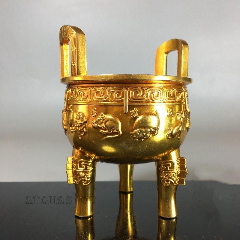 銅製 三足龍薫香炉 茶道香炉 装飾品 工芸品 置物 銅製 三足龍薫香炉 茶道香炉 装飾品 工芸品 置物(銅製 十二支薫