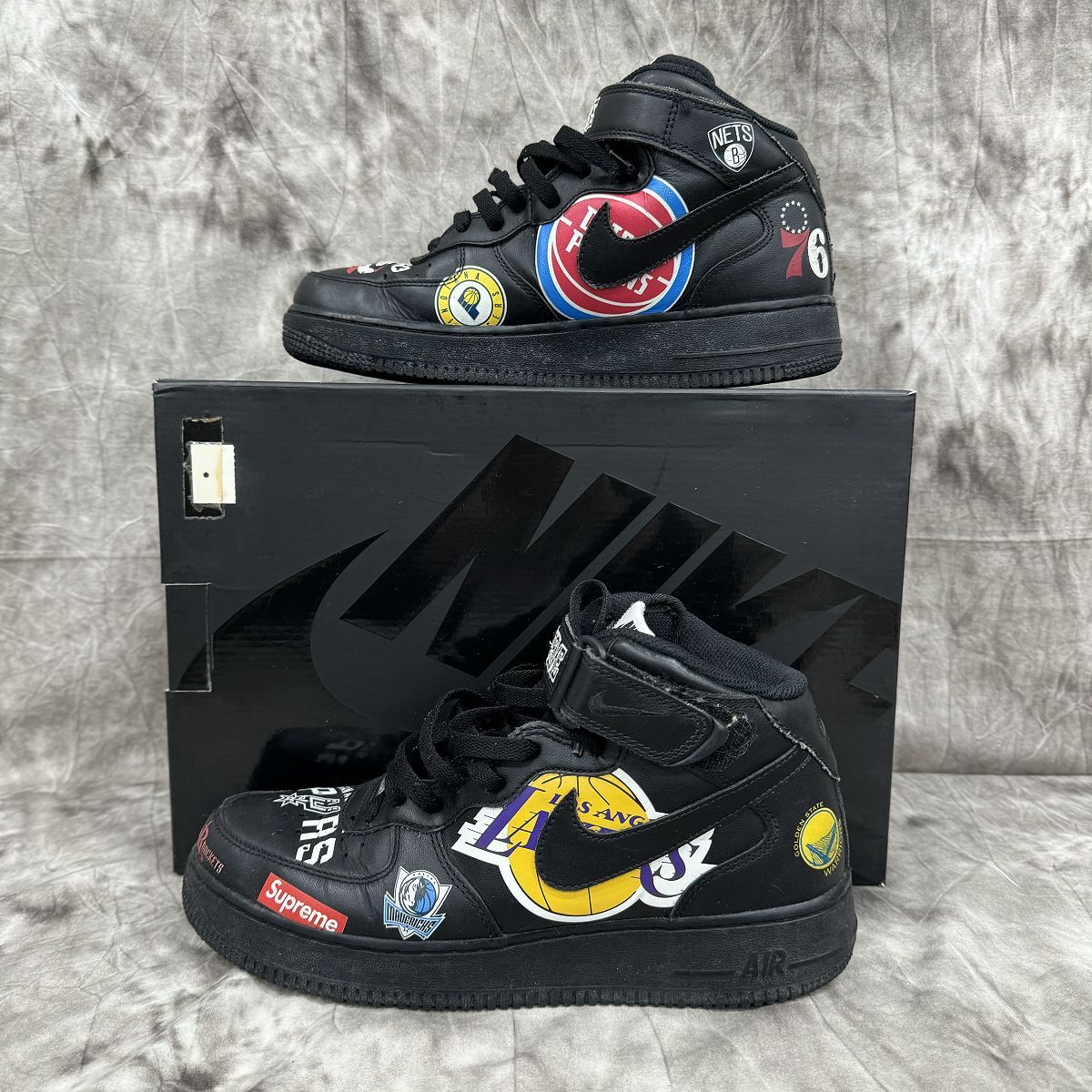 Supreme×NIKE/シュプリーム×ナイキ NBA AIR FORCE 1 MID 07/エアフォース 1 ミッド ブラック AQ8017-001/26.0