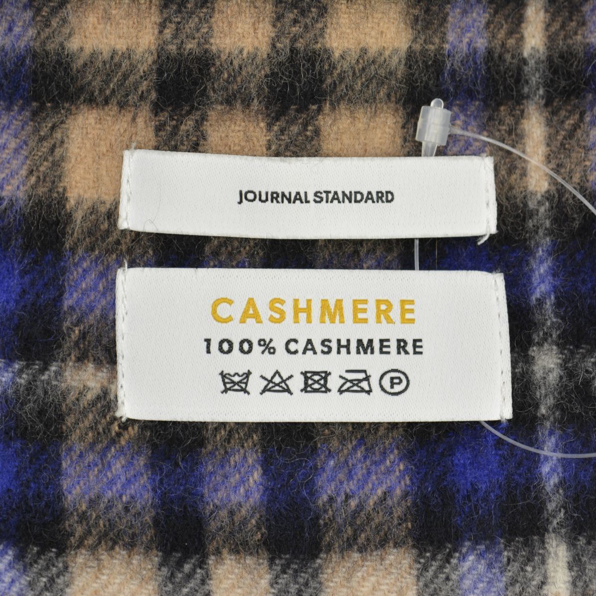 JOURNALSTANDARD】カシミヤチェック 大判ストール 新品
