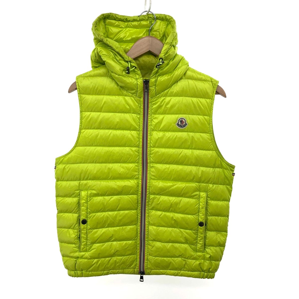 MONCLER モンクレール GIEN GILET ダウン ベスト サイズ 2 ネオンイエロー メンズ 240001130012