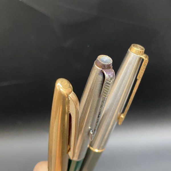 【ジャンク品】万年筆2本 PAKER パーカー PLATINUM プラチナ K18  万年筆 PARKER PLATINUM パーカー プラチナ 2本 シルバー スターリング