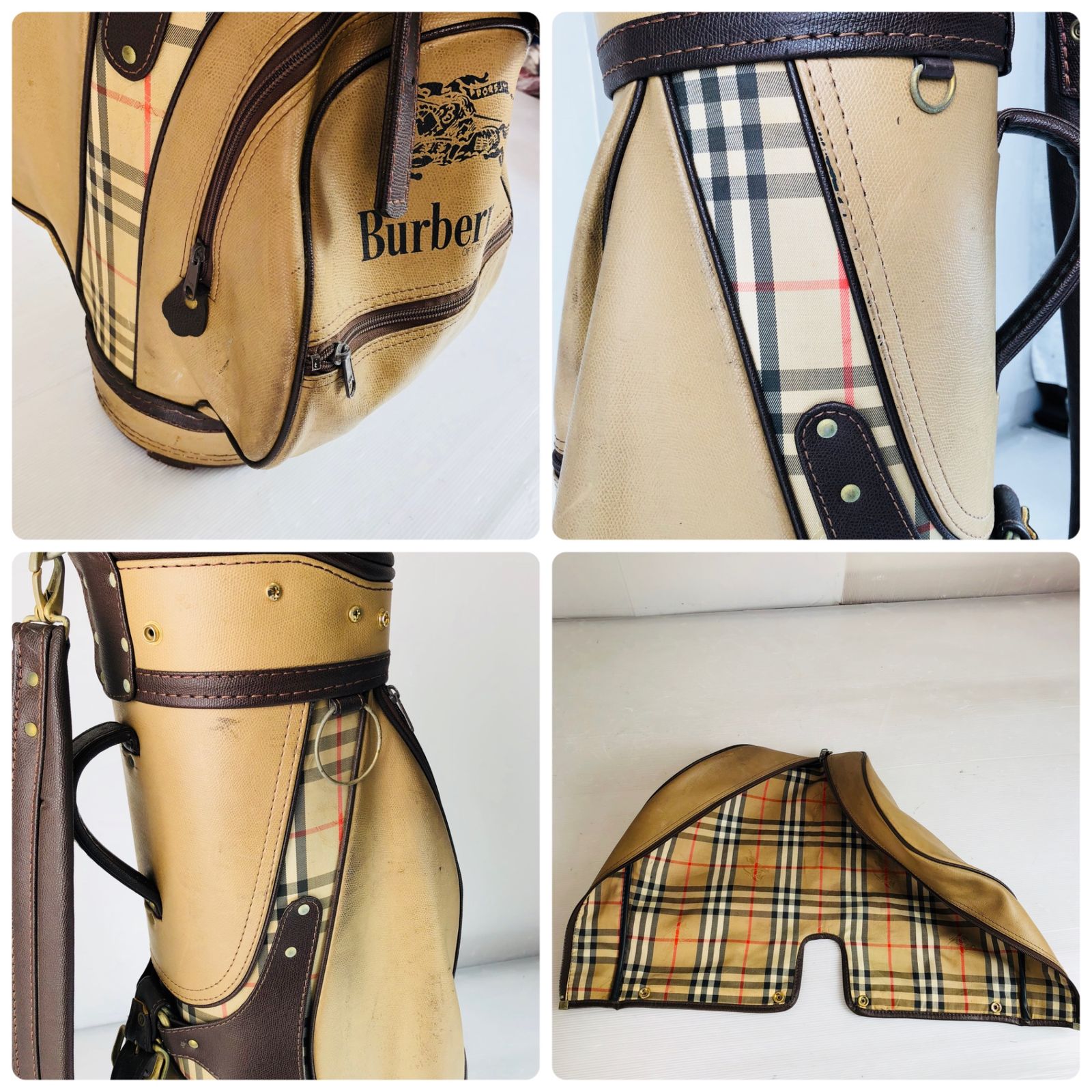 バーバリー ノバチェック キャディバッグ ゴルフバッグ ゴルフ 初心者 入門 BURBERRY バーバリー キャディバッグ ゴルフバッグ ノバチェック