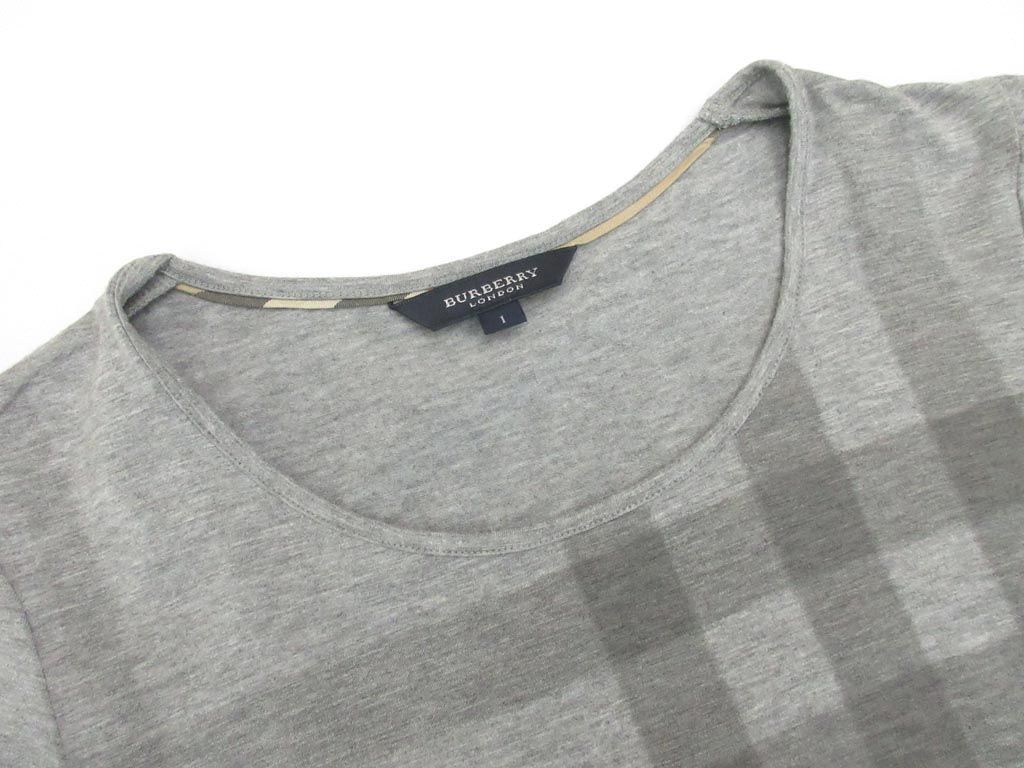 美品 BURBERRY バーバリー B1P11-207-07 半袖 カットソー sizeS/グレー ■◆メンズ