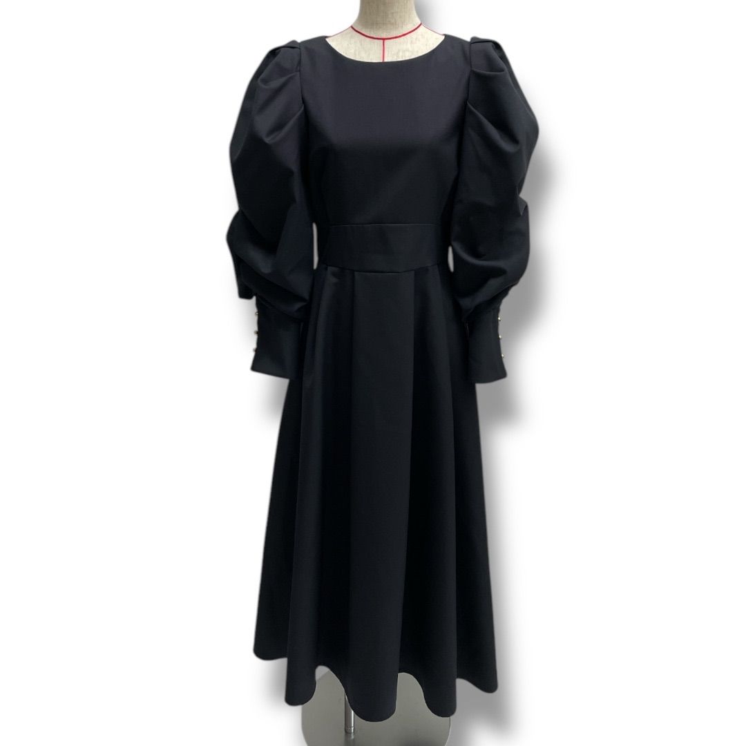 大勧め STINA closet パフスリーブロング スティナクローゼット ワンピース