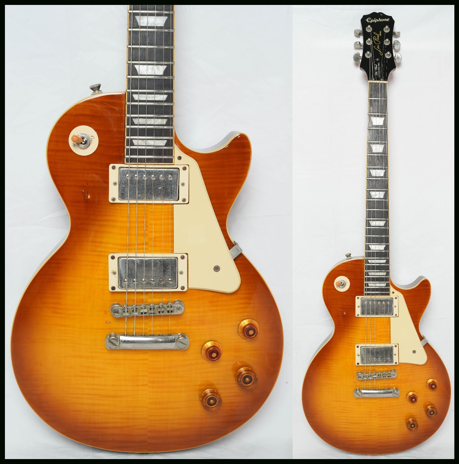 Epiphone Les Paul Standard PRO Plus Top Honey Sunburst レスポール 2014年製 コイルタップ搭載