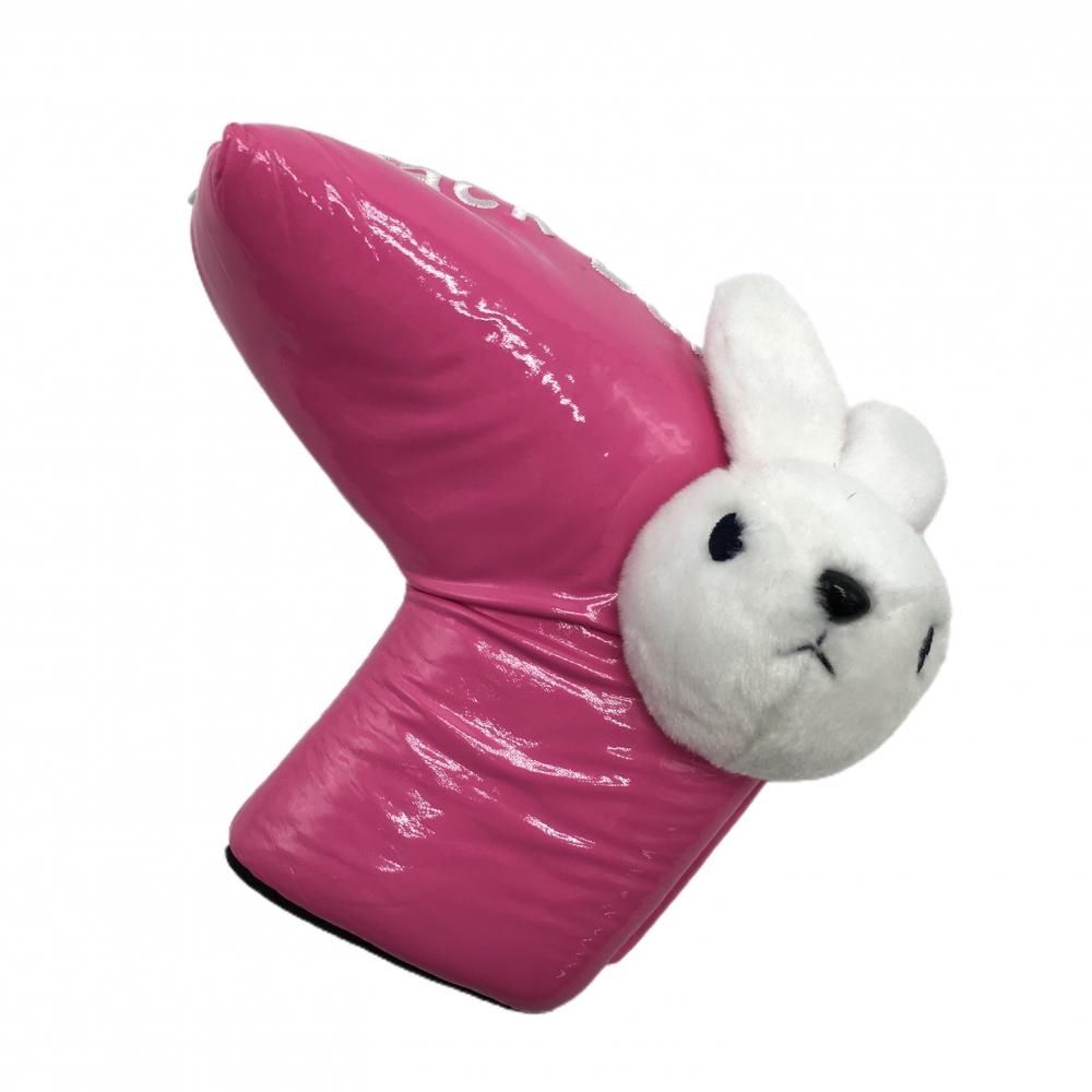 【超美品】ジャックバニー パターカバー ピンク×白 ウサギ ぬいぐるみ ピン型ゴルフ Jack Bunny