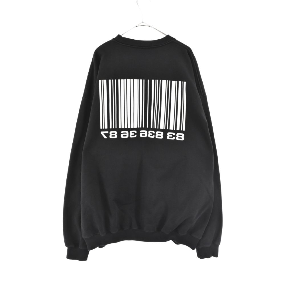 VTMNTS (ブイティーエムエヌティーエス) BIG BARCODE SWEATSHIRT バー