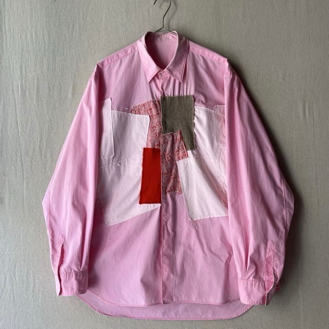 新品】COMME des GARCONS SHIRTウールコットン切替シャツ