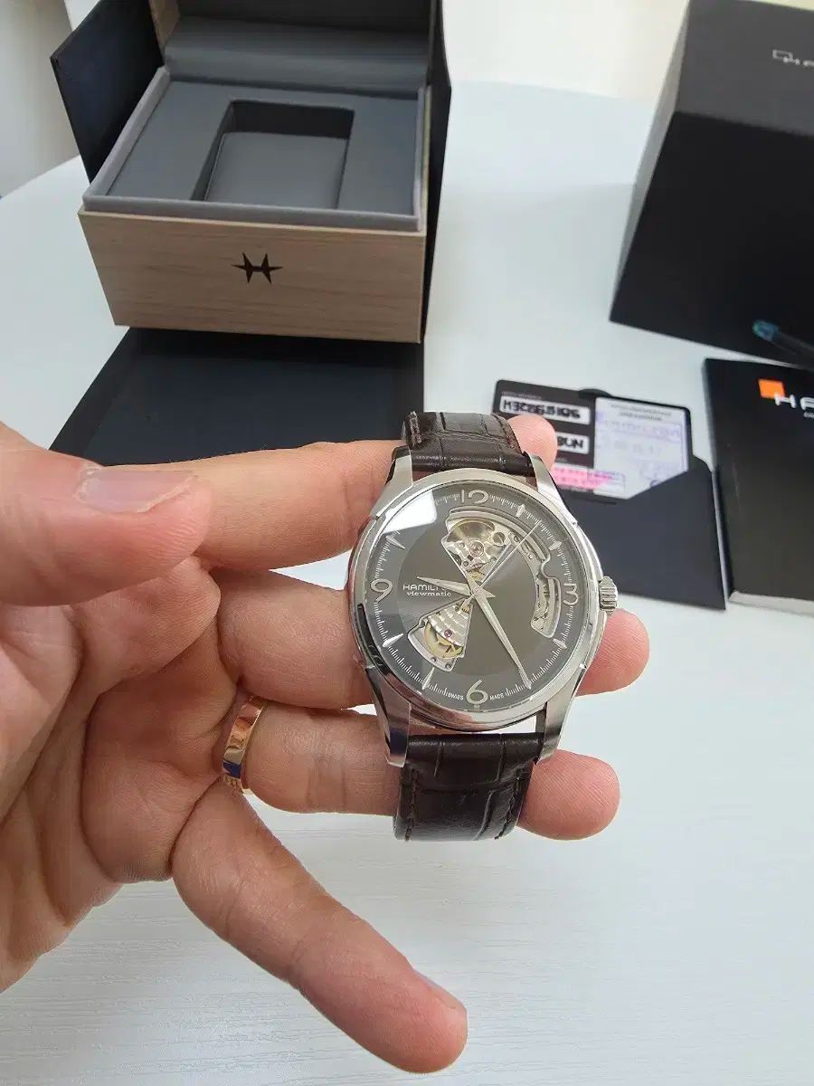 ハミルトン ジャズマスター オープンハート グレー 40mm