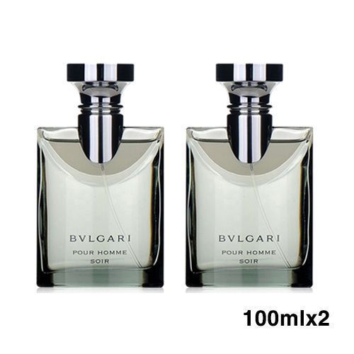 新品未開封 2本 BVLGARI ブルガリ プールオム ソワール オードトワレ EDT 100mlx2