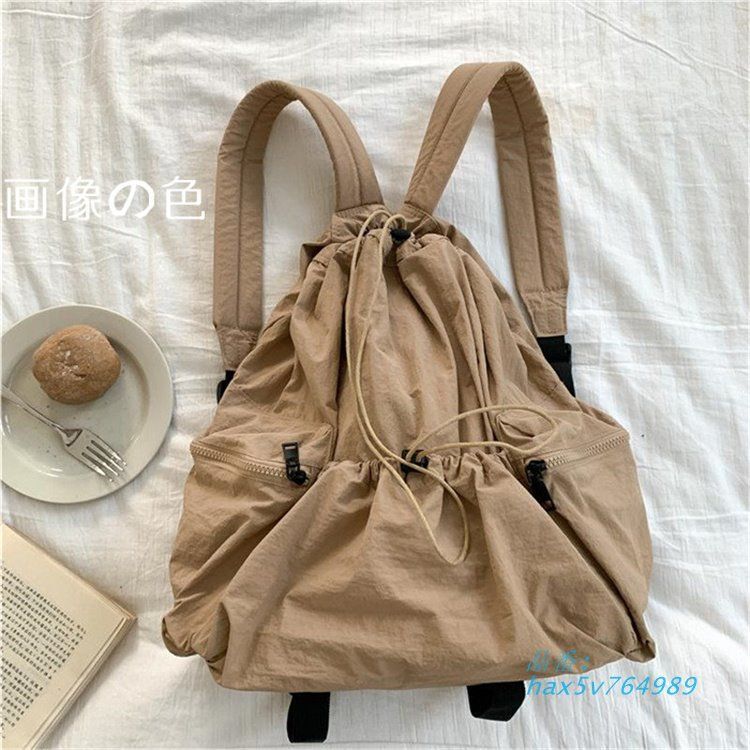 ナイロン巾着リュック韓国ファッ