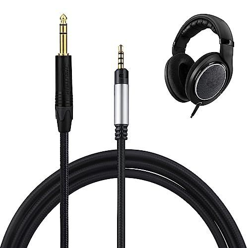 6.35mm okcsc TCHD518 ヘッドホンケーブル リケーブル イヤホンヘッドホン用 SENNHEISER用 HD598HD558HD518HD598 CsHD599に適合 OFC 4芯 長さ2.0m 6.35mm