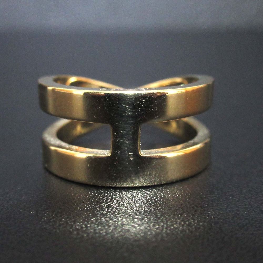 美品 HERMES エルメス GP リュバン スカーフリング ゴールドカラー  