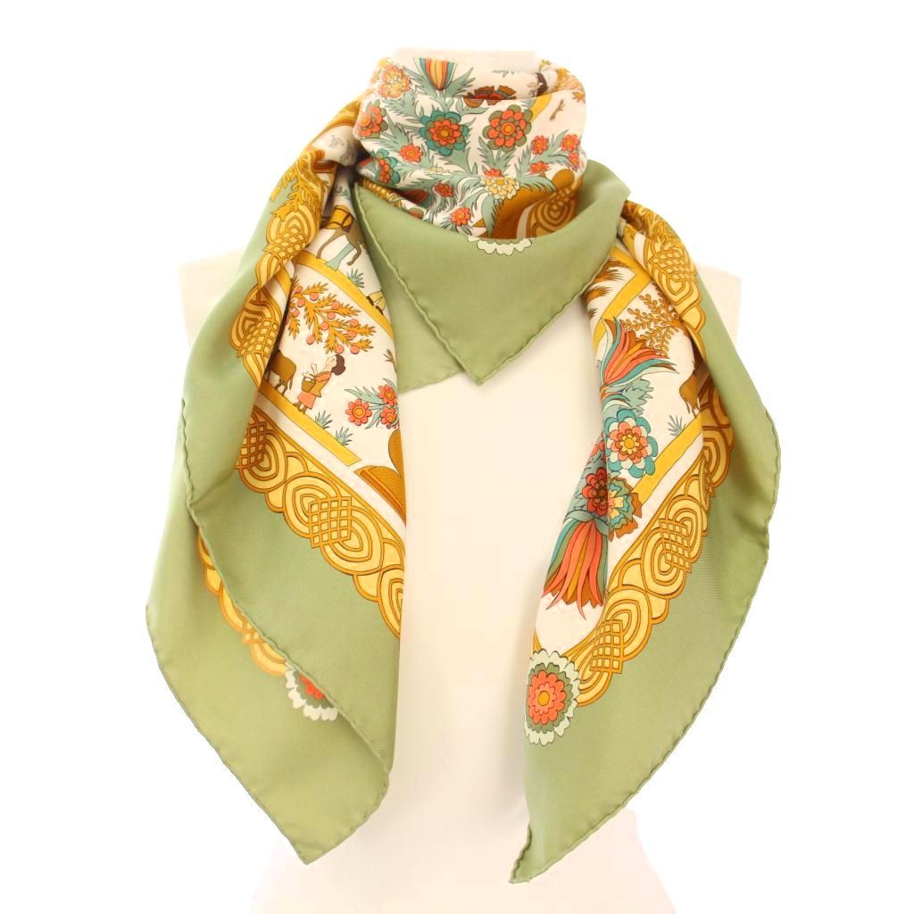 HERMES カレ90 大判スカーフ Decoupages 切り絵 エルメス カレ90