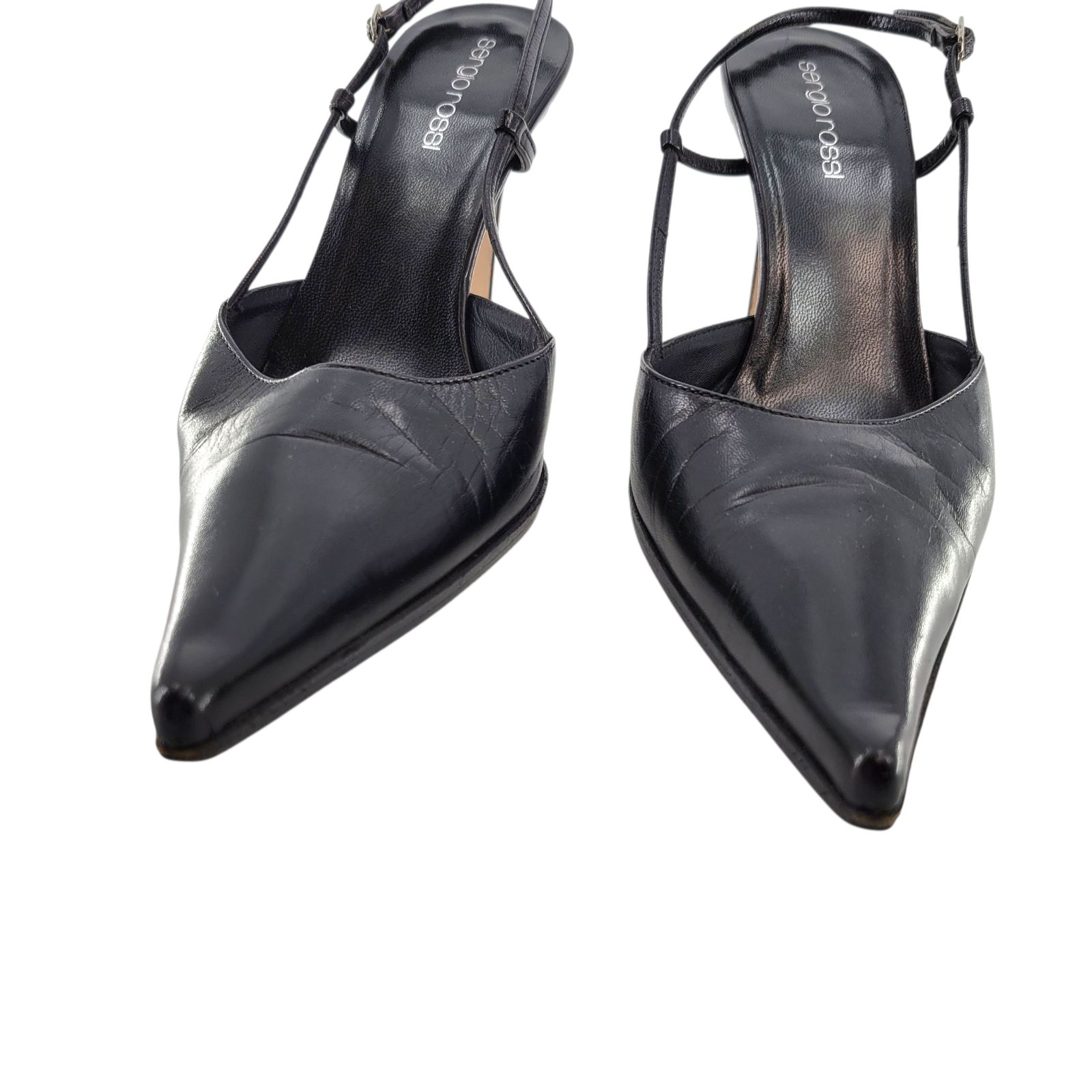 【美品】◾️セルジオロッシ◾️パンプス◾️バックジップ◾️スタッズ◾️スエード◾️ブラック seegiorossi セルジオロッシ パンプス ブラック ポインテッド