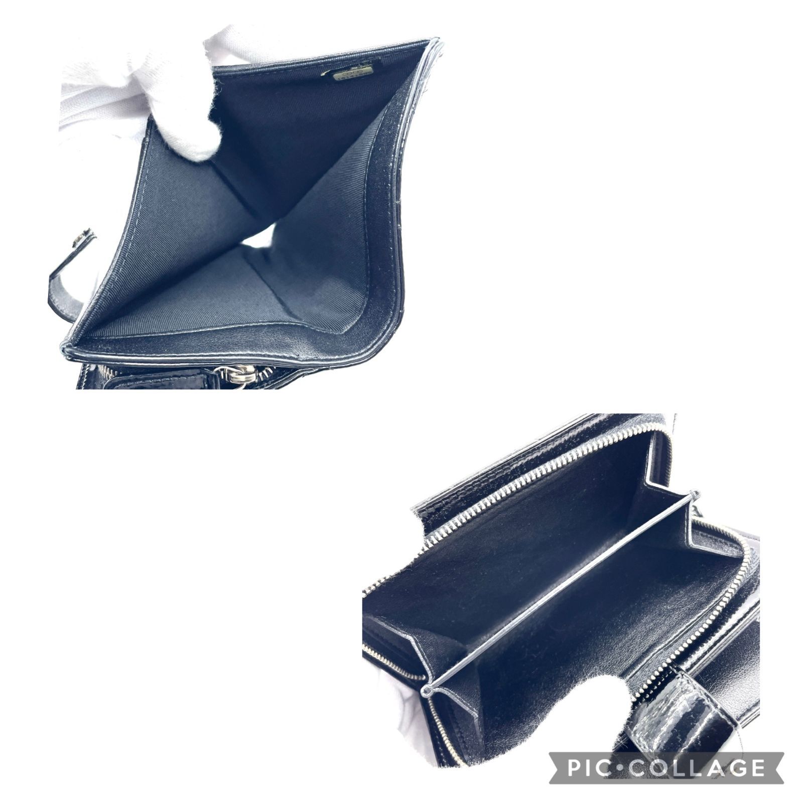 355】新品同様 CHANEL/シャネル マトラッセ パテント(エナメル)レザー 