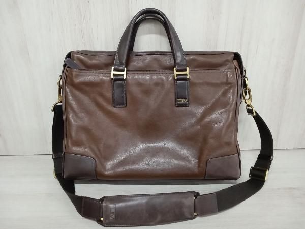 TUMI トゥミ ブリーフケース 革鞄 ブラウン 2way 手持ち ショルダー 通勤 出張 キャリーオンキャリー