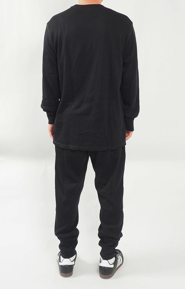 ポロ ラルフローレン 上下セット セットアップ ワッフルサーマル パンツ 長袖 ロンT M L XL サイズ アンダーウェア インナー 部屋着 パジャマ ルーム ウェア メンズ レディース 男 ブラック 黒 POLO RALPH LAUREN ポニー トッ CAMPINGPARCCENTRAL_COM