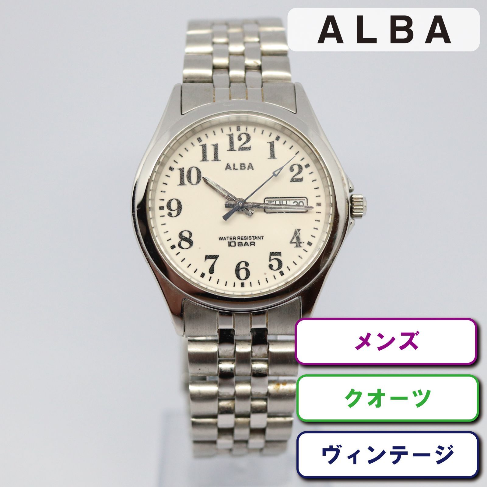稼働品】SEIKO ALBA セイコー アルバ アナログ メンズ 腕時計
