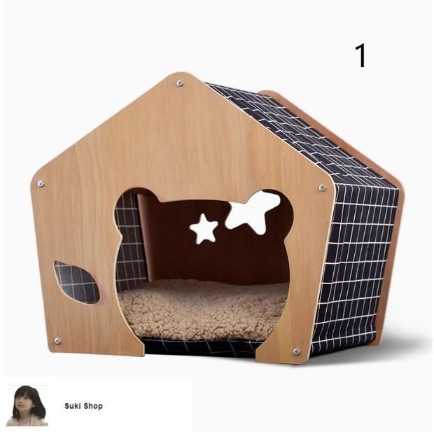 未使用】組み立て簡単木製犬舎 犬小屋