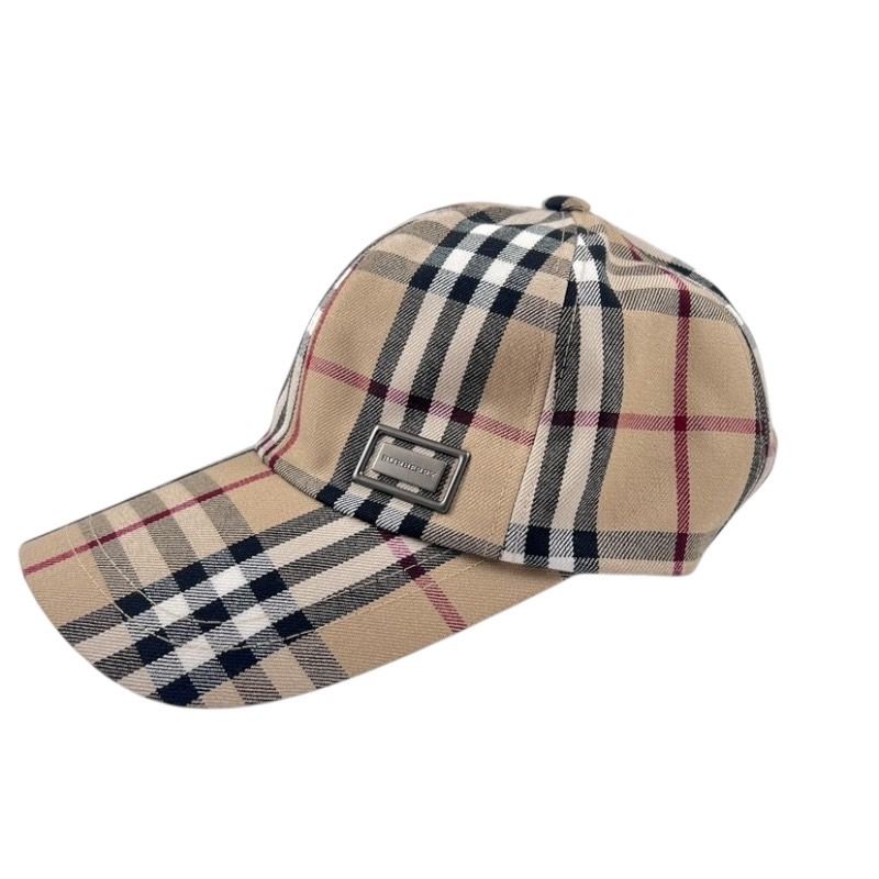 【未使用】BURBERRYチェック柄キャップ M BURBERRY バーバリー キャップ チェック柄 帽子 ベージュ バーバリー