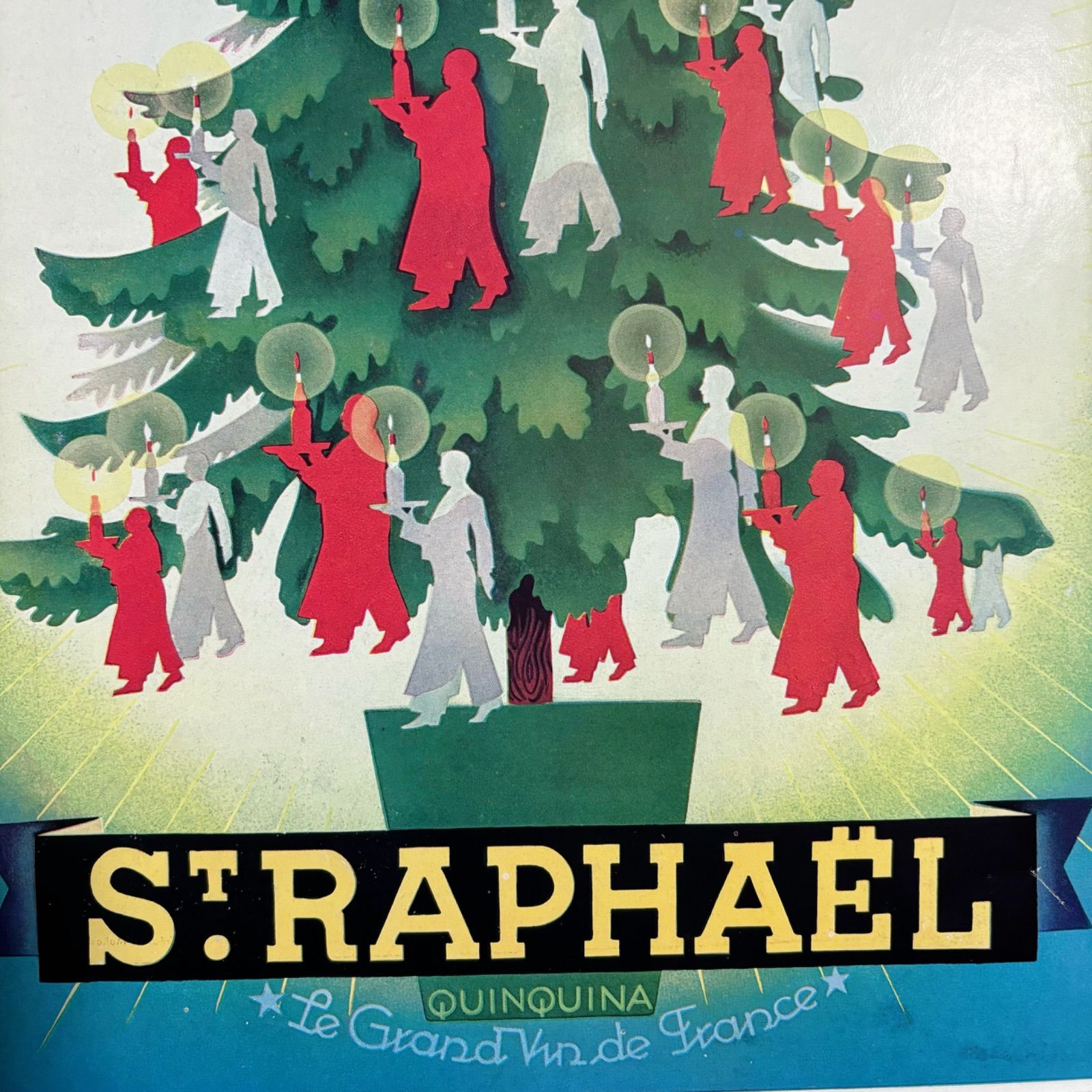 クリスマスツリー　絵　ポスター　St.Raphael　Christmas　広告 クリスマスツリー 絵 ポスター St.Raphael Christmas 広告 【公式通販】