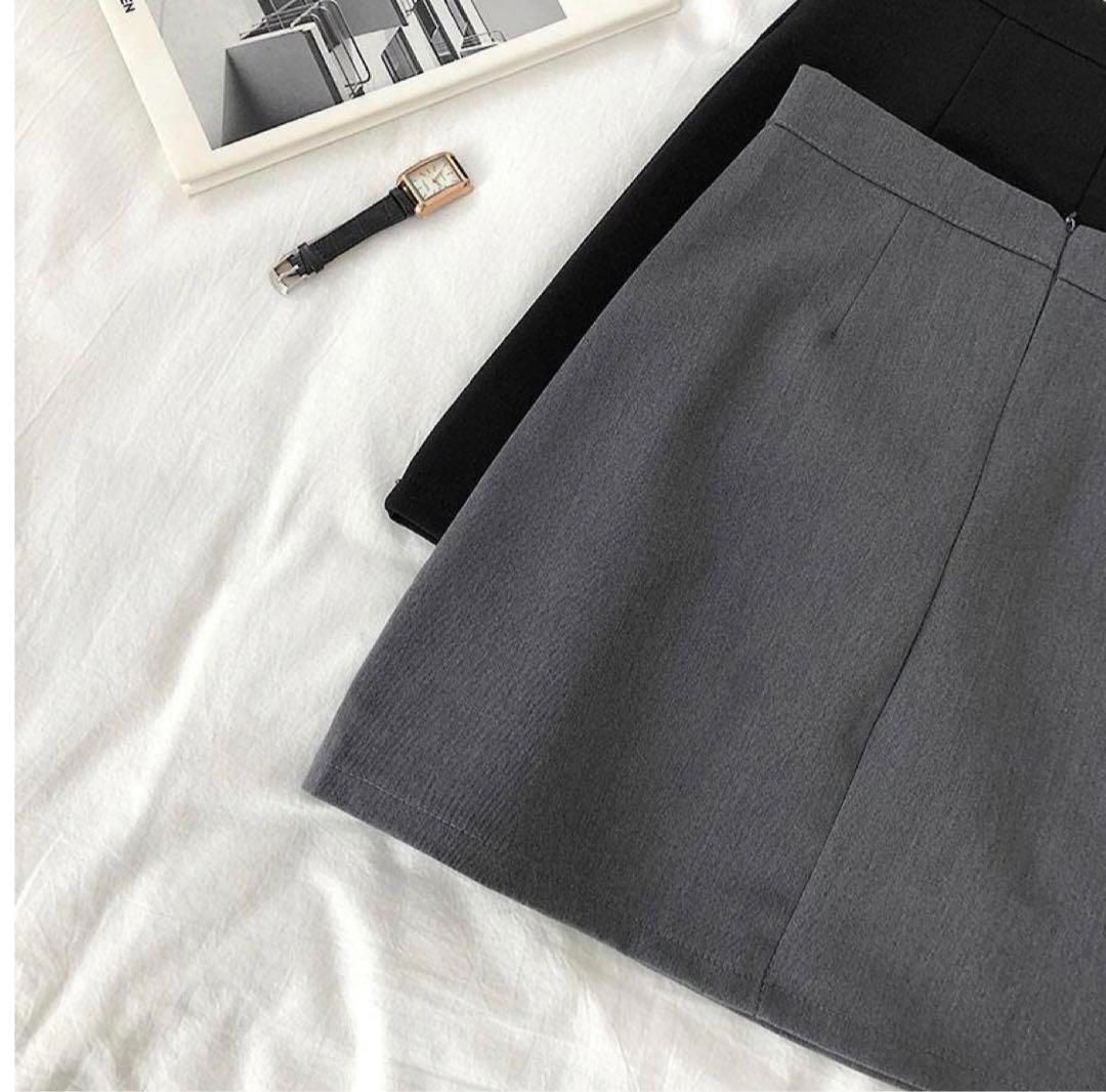 新品 韓国 制服 レディース タイト ミニ スカート ブラック 黒色 無地