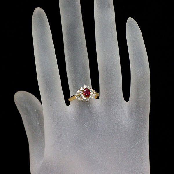K18 ルビー ダイヤモンド リング 0.88 ct 0.22 ct 楽天市場】0.914ct ルビー ダイヤモンド リング・指輪 K18