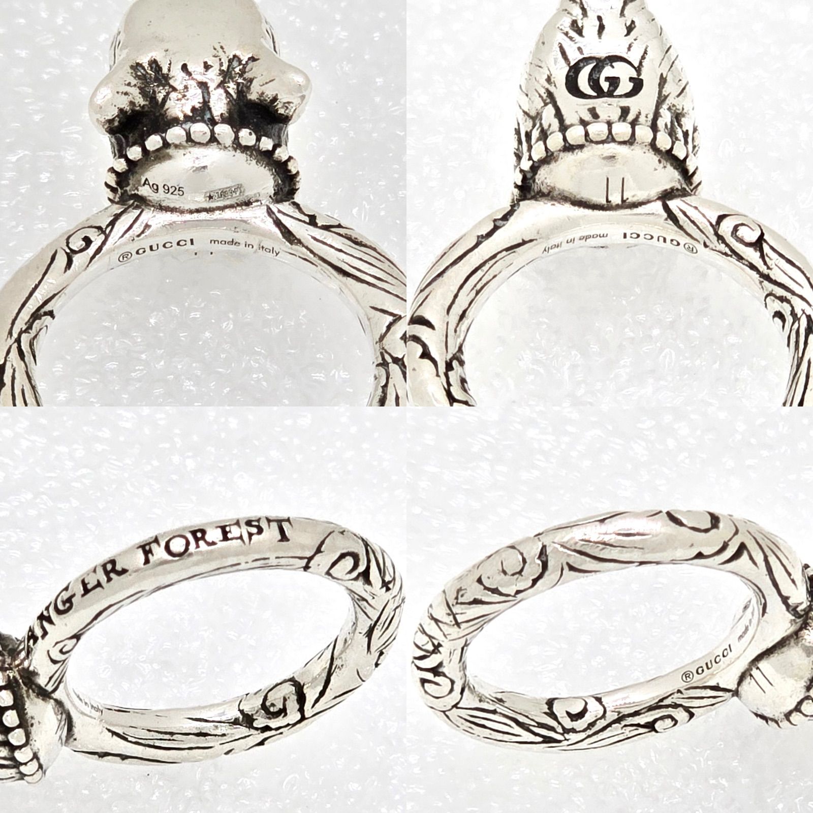 【美品】GUCCI チェンジべゼル ダイヤモンドカット GUCCI アンガーフォレストウルフヘッドネックレス（グッチ GUCCI