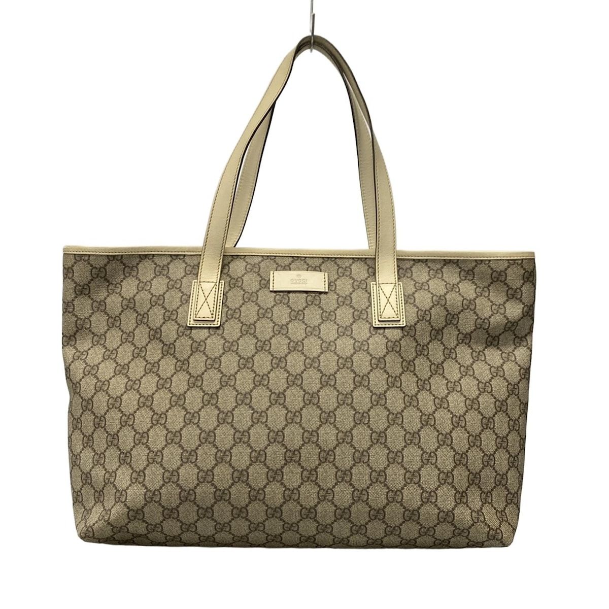 GUCCI グッチ ショルダーバッグ GGプラス GGスプリーム 211137 ベージュ×エボニー×アイボリー レザー