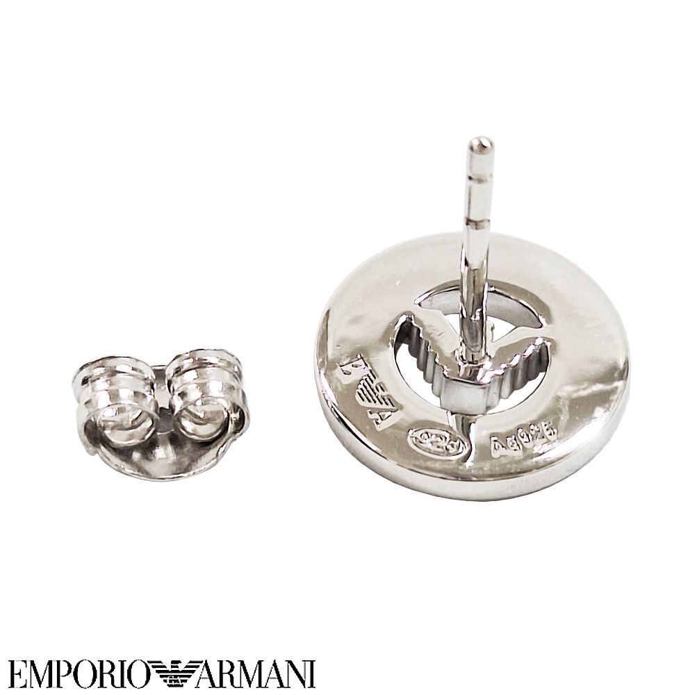 新品】エンポリオアルマーニ ピアス 両耳 レディース シルバー