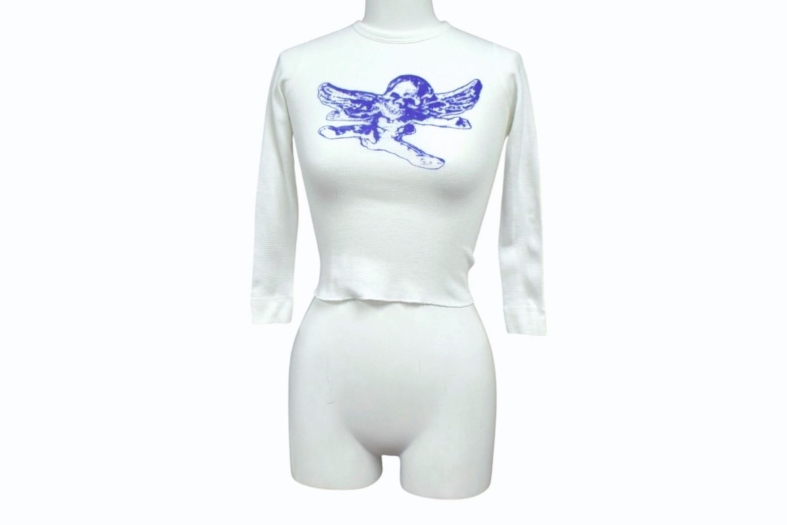 格安，お得 極美品 CHROME HEARTS クロムハーツ FOTI フォティ MISS LERLENE ミス ラーレン キッズ サーマル長袖Tシャツ サイズ4 プリント 中古 4b004035 長袖カットソー