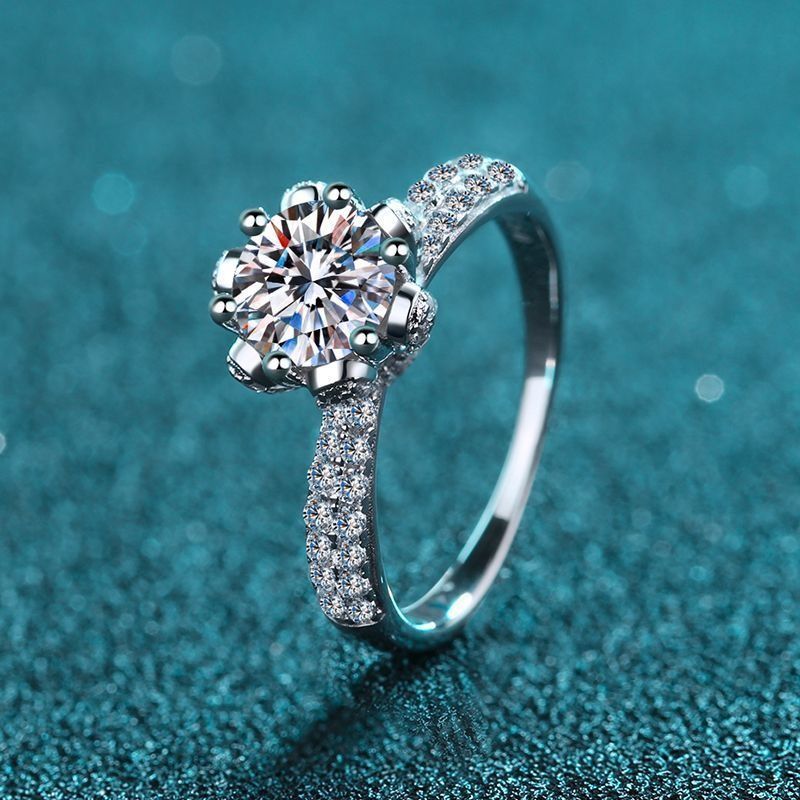 モアサナイト 5ct リング 調整可能 人工ダイヤ リング プラチ モアサナイト 5ct リング 調整可能 人工ダイヤ リング プラチ