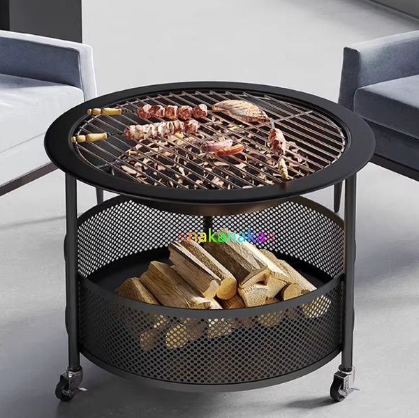 家庭用炭ストーブ移動 焼きストーブ庭両用炭焼きテーブル一体型火鉢
