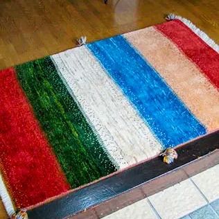 ギャッベ ペルシャ ロリバフ 玄関マット サイズ 83×121㎝ mcph-1-1131