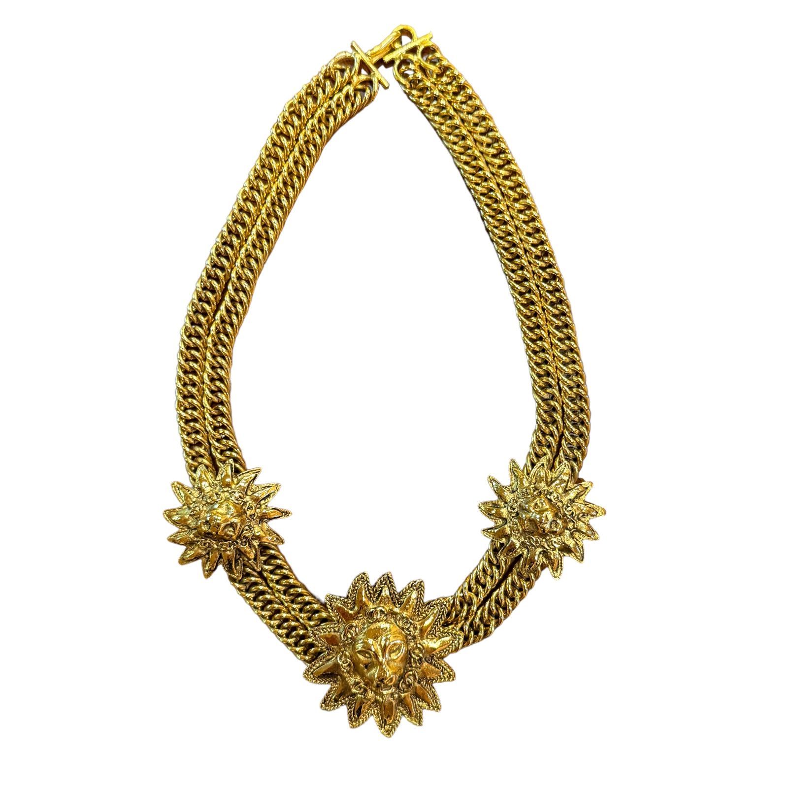 Chanel ヴィンテージ ライオン ネックレス チョーカー アクセサリー  