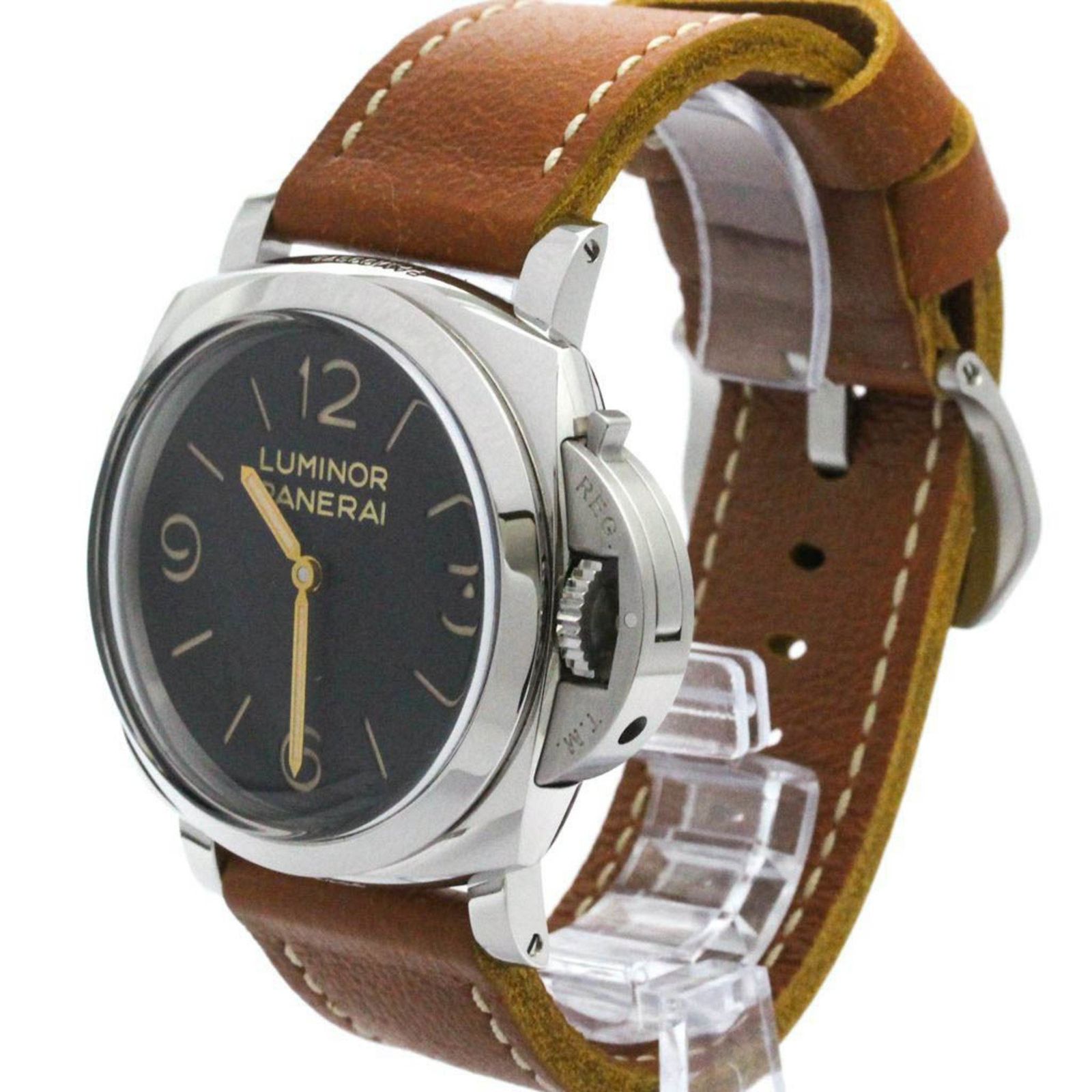 パネライ(PANERAI) ルミノール 1950 3DAYS 手巻き ステンレススチール レザー 手巻き メンズ 時計 PAM00372 (外装仕上げ済み) 【中古】