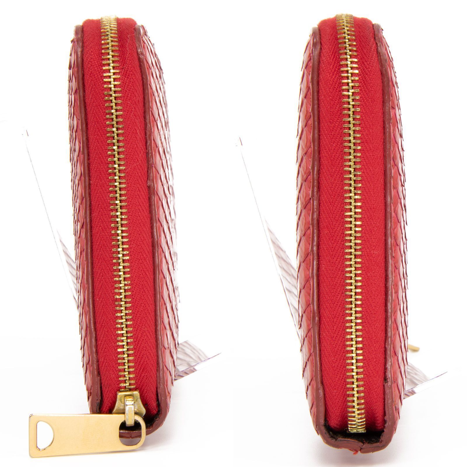 史上一番安い CELINE◇長財布/レザー/レッド/無地/メンズ 本物 送料