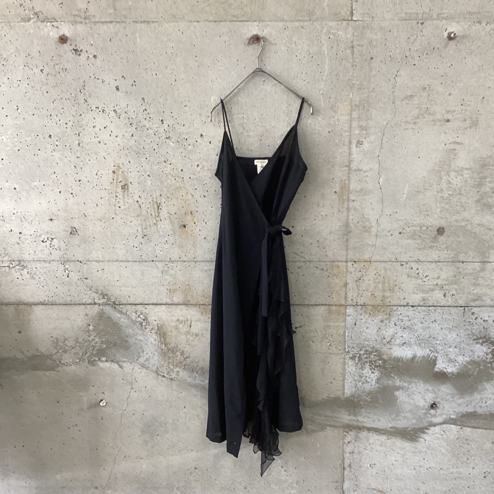 リメイク用ドリスヴァンノッテンDRIES VAN NOTEN黒シルク切り替え 